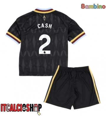 Aston Villa Matty Cash #2 Seconda Maglia Bambino 2026-27 Manica Corta (+ Pantaloni corti)